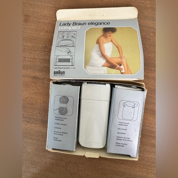 Vintage 70’s Lady Braun 5660 Elegance Cosmetic Electric Shaver with Pouch - Picture 4 of 7